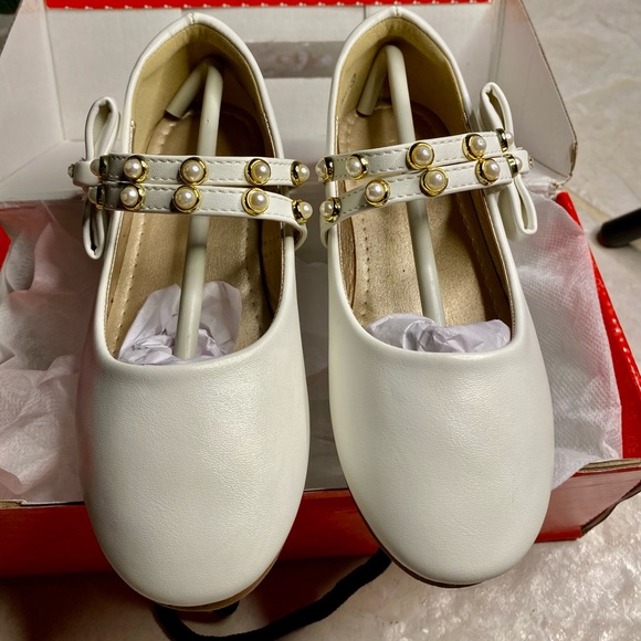 PANDANINJIA Girl's Toddler/Little Kid Cheryl Bow Princess Flower Ballerina Flats - Picture 8 of 8